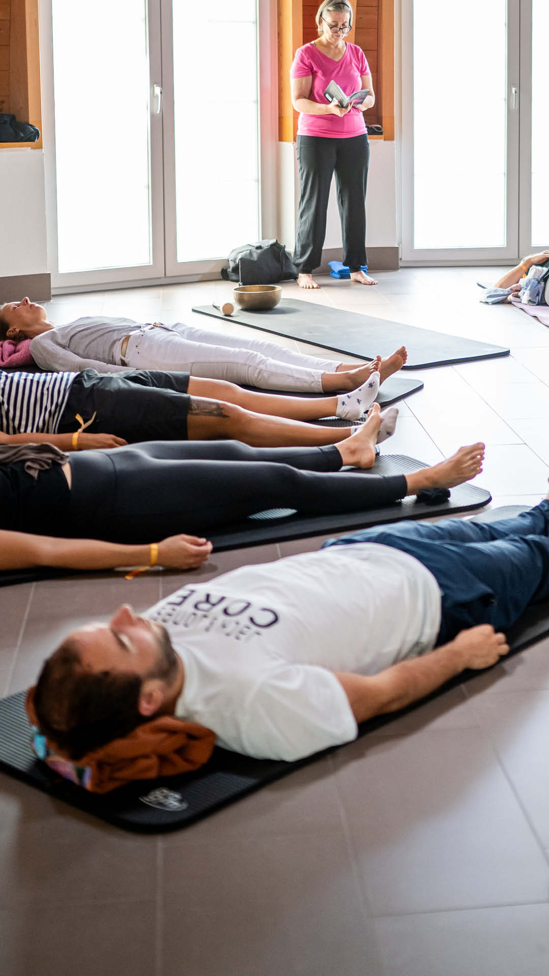 Teilnehmer beim Breathwork